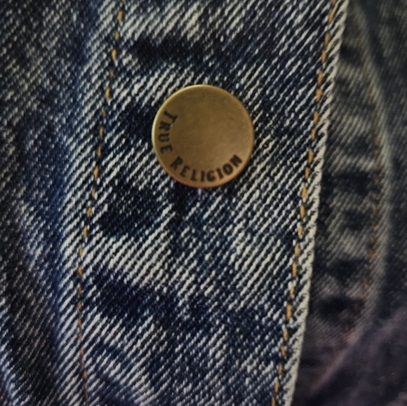 True Religion - NWT Vintage Denim Dress with Red Hoodie - Picture 8 of 15